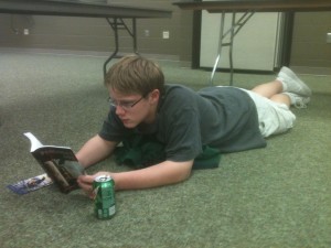 Parker Reading 'Pandora's Box.'